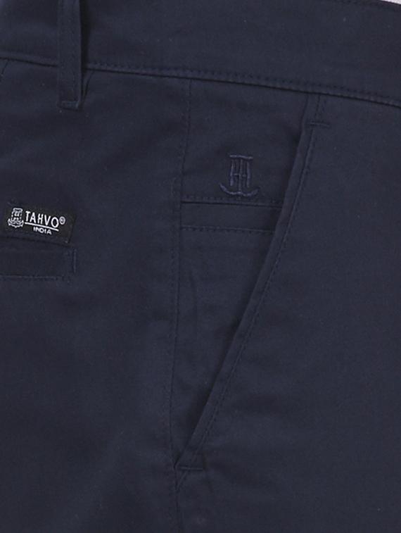 dark blue cotton blend chinos - 15955334 - Zoom Image - 5