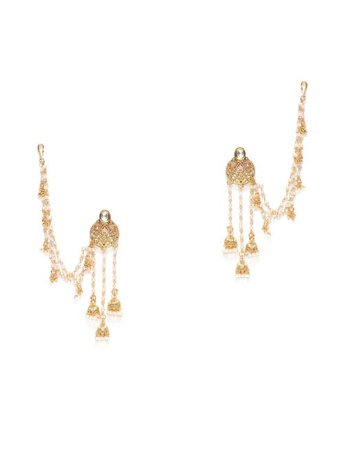 gold jhumka earring - 15955949 - Standard Image - 1