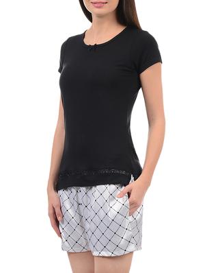 lace insert top and shorts set - 15958043 - Standard Image - 2