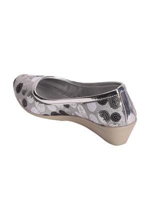 silver slip on wedges - 15958328 - Standard Image - 2