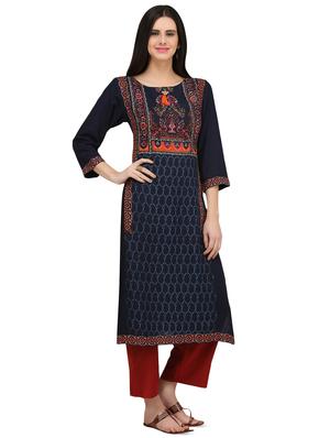 Straight paisley kurta - 15958412 - Standard Image - 2