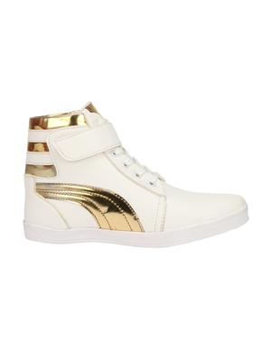 white leatherette lace up sneakers - 15958550 - Standard Image - 2