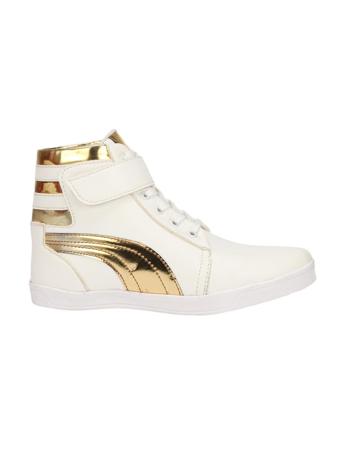 white leatherette lace up sneakers - 15958550 - Zoom Image - 2