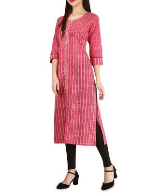 Pintucks straight kurta - 15958627 - Standard Image - 2