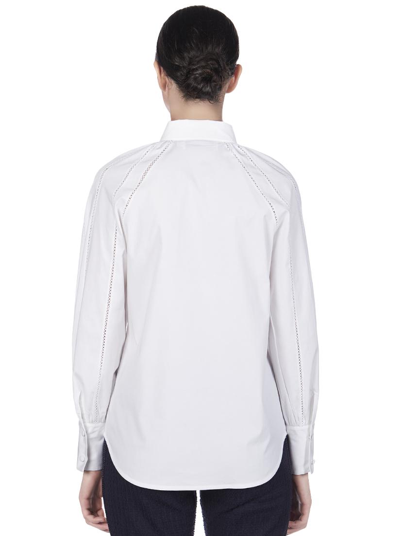 lace detail bishop sleeved shirt - 15958770 - Zoom Image - 2