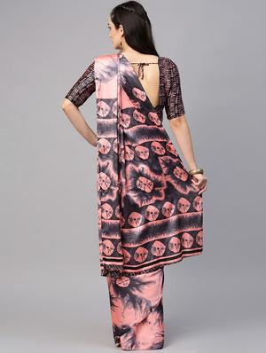 tie n dye printed saree with blouse - 15958913 - Standard Image - 2