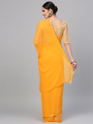 zari plain saree with blouse - 15958961 - Standard Image - 2