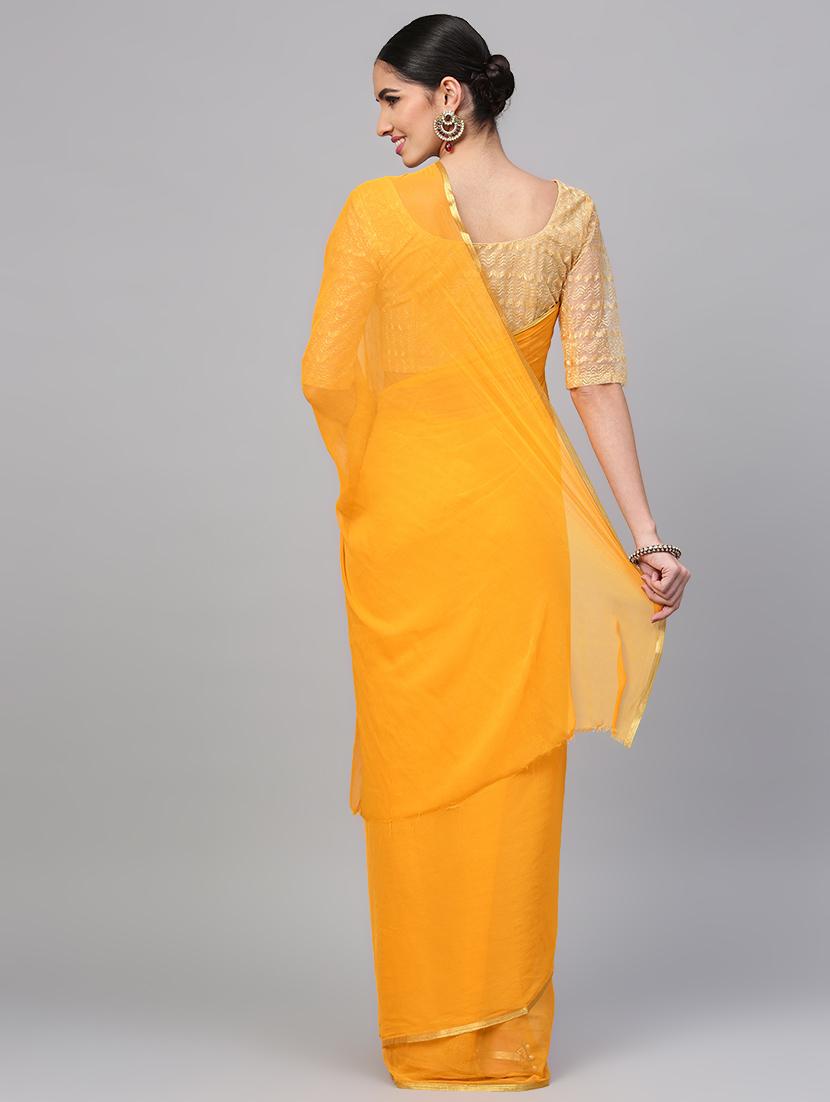 zari plain saree with blouse - 15958961 - Zoom Image - 2