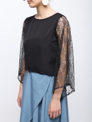 Sheer bell sleeved top - 15959300 - Standard Image - 5