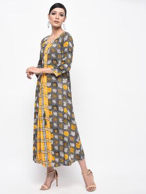 A-line printed dress - 15961867 - Standard Image - 2