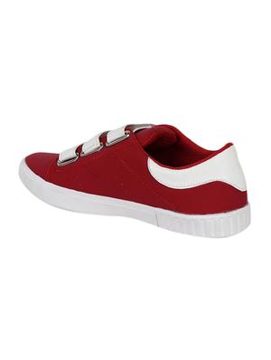 red leatherette slip on sneakers - 15962383 - Standard Image - 2