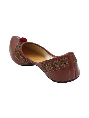 brown slip on jutis - 15962901 - Standard Image - 2