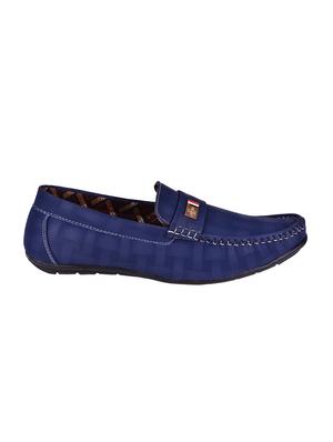 blue leatherette slip on loafers - 15963413 - Standard Image - 2