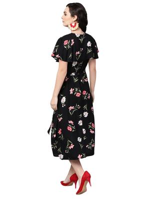 tie front floral high low dress - 15963890 - Standard Image - 2