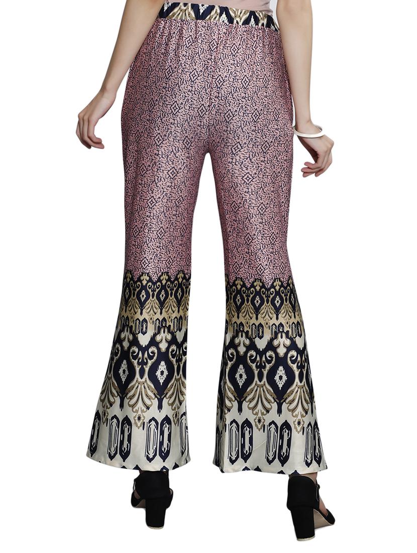 drawstring waist flared palazzo - 15965089 - Zoom Image - 2