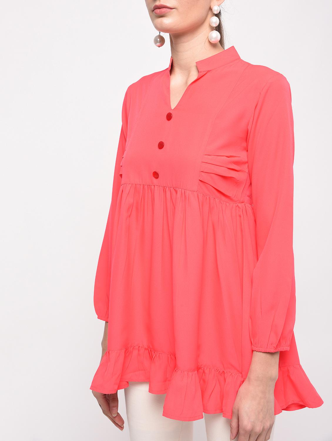 ruffled hem gathered top - 15965291 - Zoom Image - 5