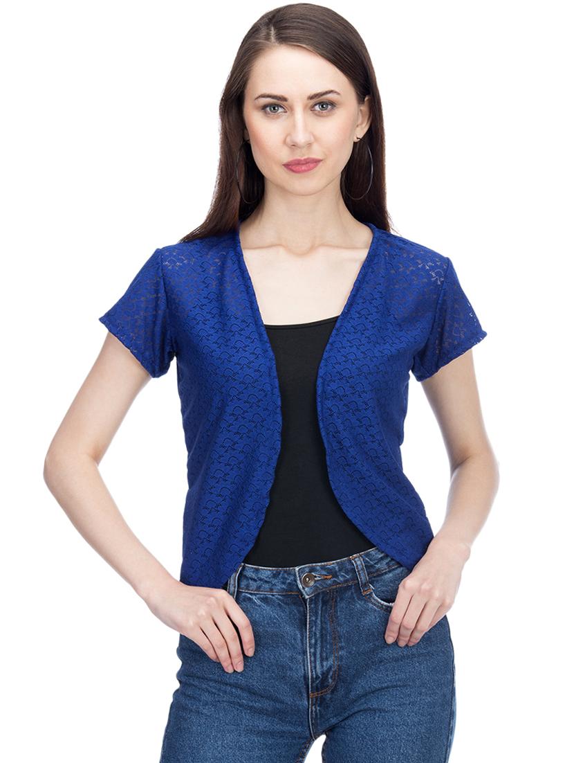 short sleeved laced shrug