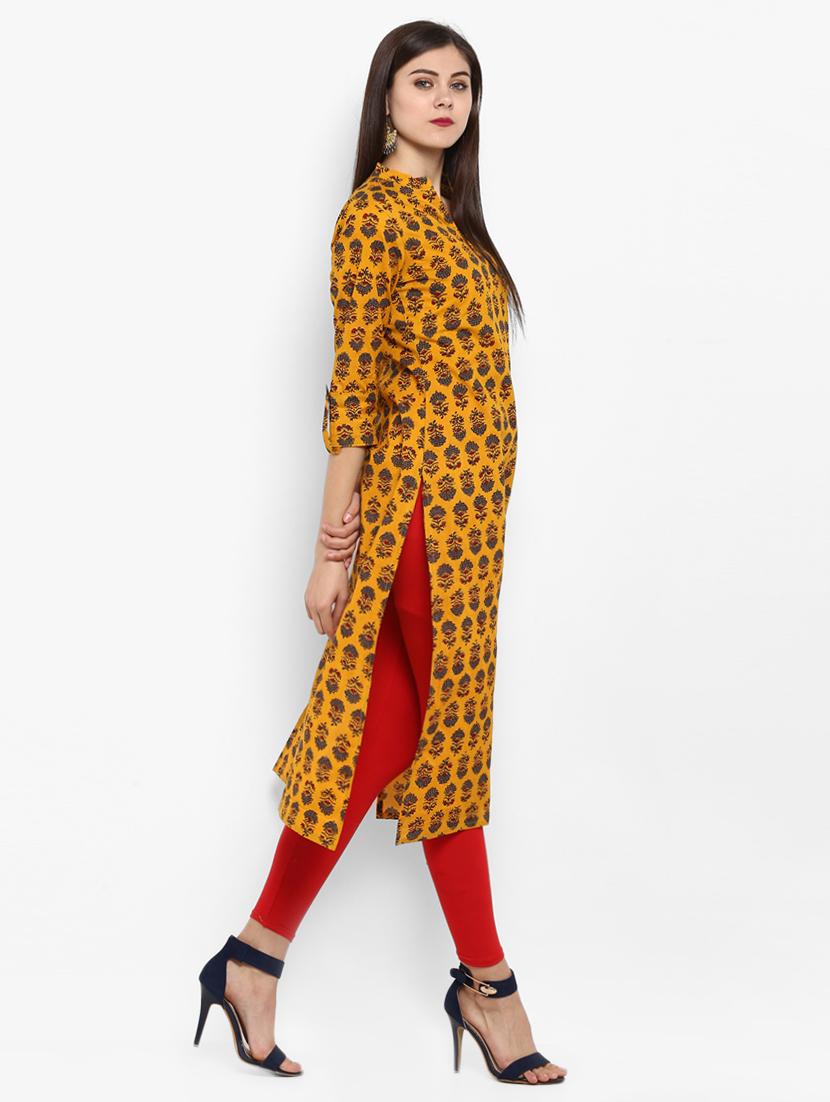 printed straight kurta - 15966649 - Zoom Image - 2