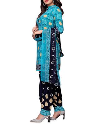 printed unstitched suit - 15966665 - Standard Image - 2