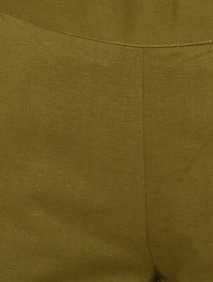 olive green flat front trouser - 15967116 - Standard Image - 5