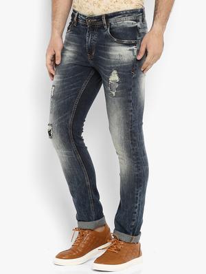 blue cotton ripped jeans - 15968360 - Standard Image - 2