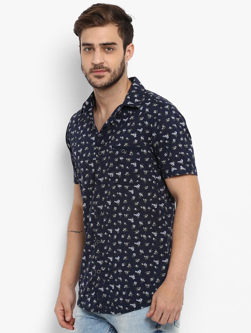 blue floral printed casual shirt - 15968499 - Zoom Image - 2