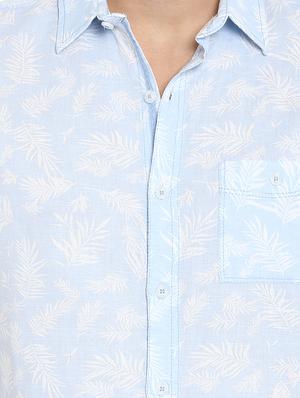 blue printed casual shirt - 15968504 - Standard Image - 5