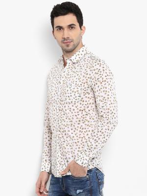 white floral printed casual shirt - 15968515 - Standard Image - 2