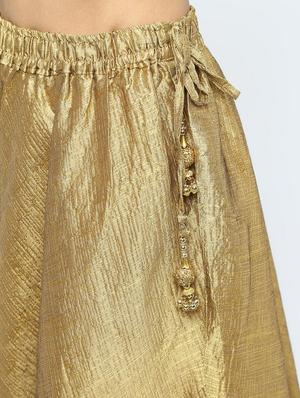 Solid brocade flared skirt - 15969158 - Standard Image - 5