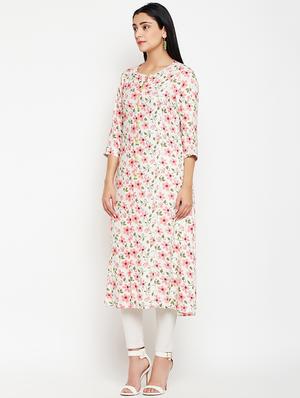 floral a-line kurta - 15969170 - Standard Image - 2