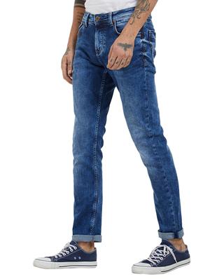blue cotton washed jeans - 15969332 - Standard Image - 2