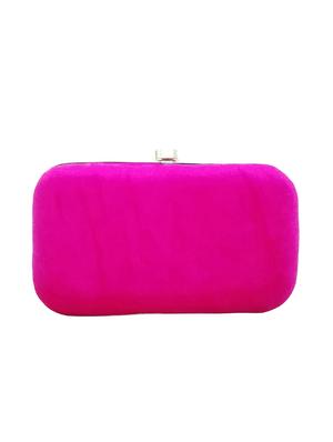 pink velvet box clutch - 15969451 - Standard Image - 2