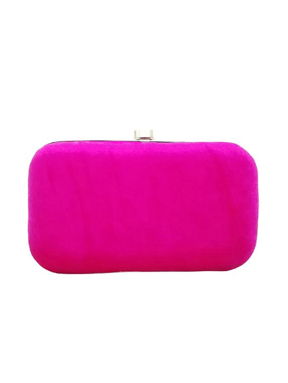 pink velvet box clutch - 15969451 - Zoom Image - 2