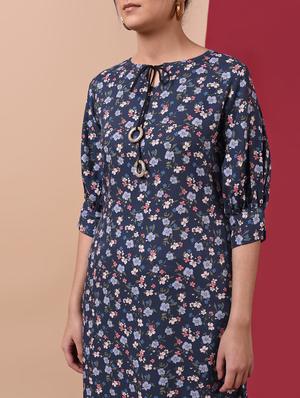 ditsy floral straight kurta - 15969563 - Standard Image - 5