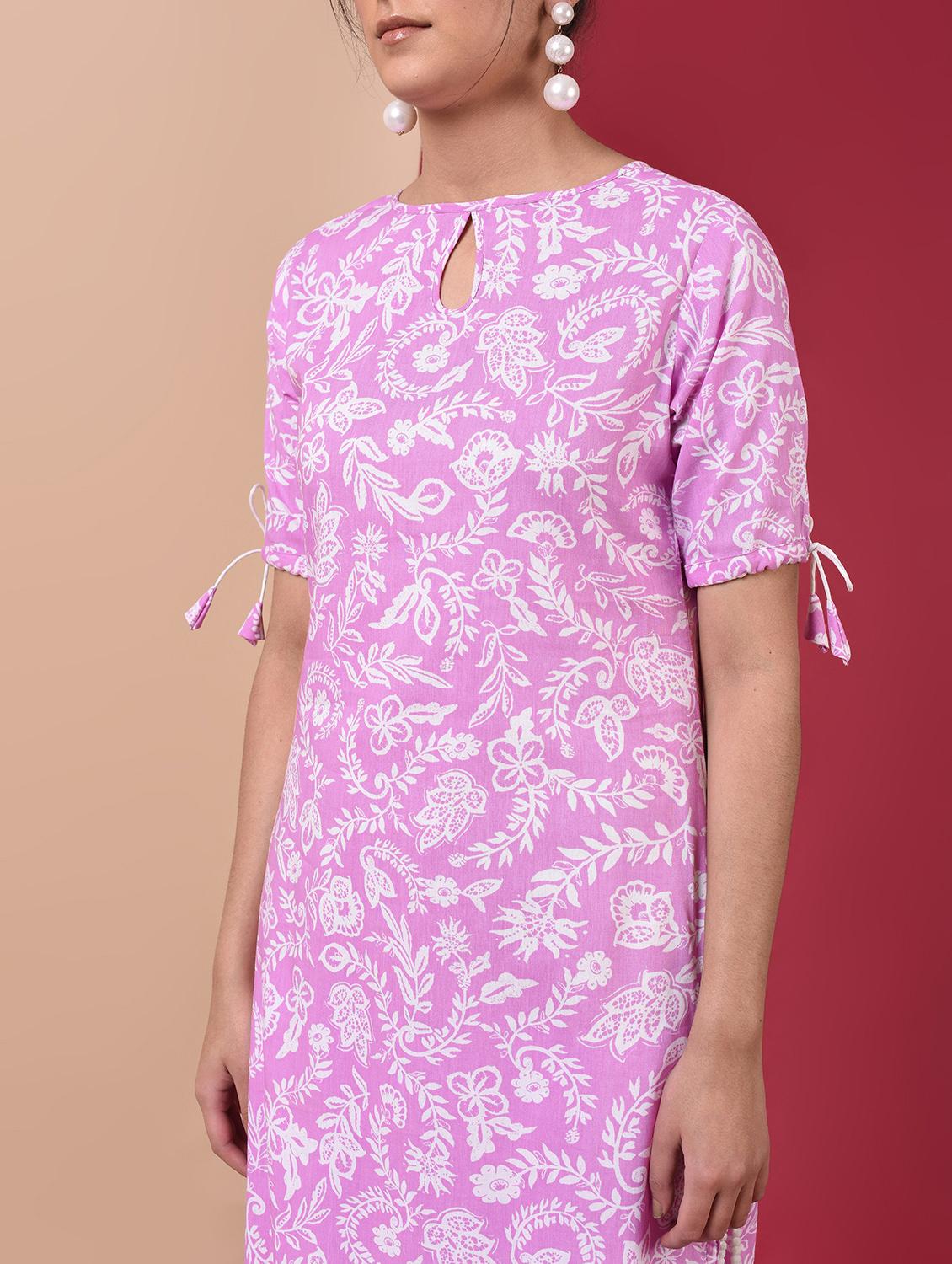 printed straight kurta - 15969569 - Zoom Image - 5