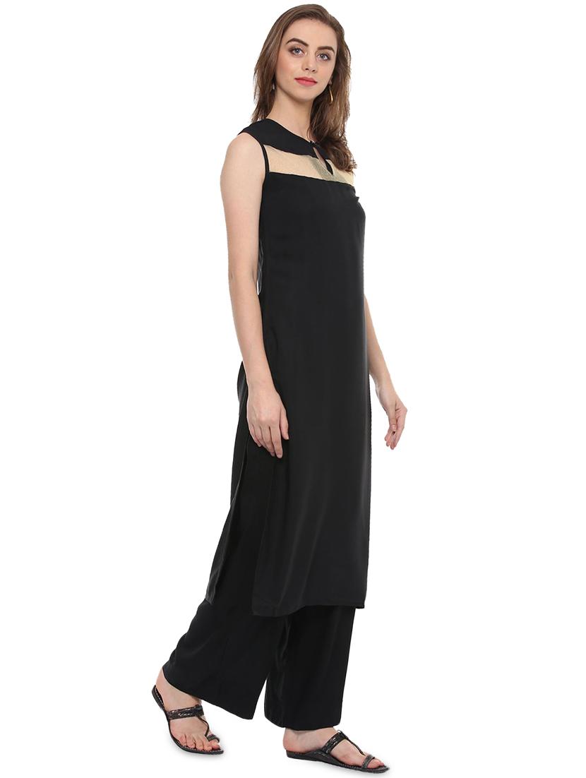 straight solid kurta - 15969608 - Zoom Image - 2