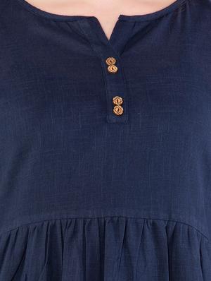 Flared solid kurti - 15970058 - Standard Image - 5