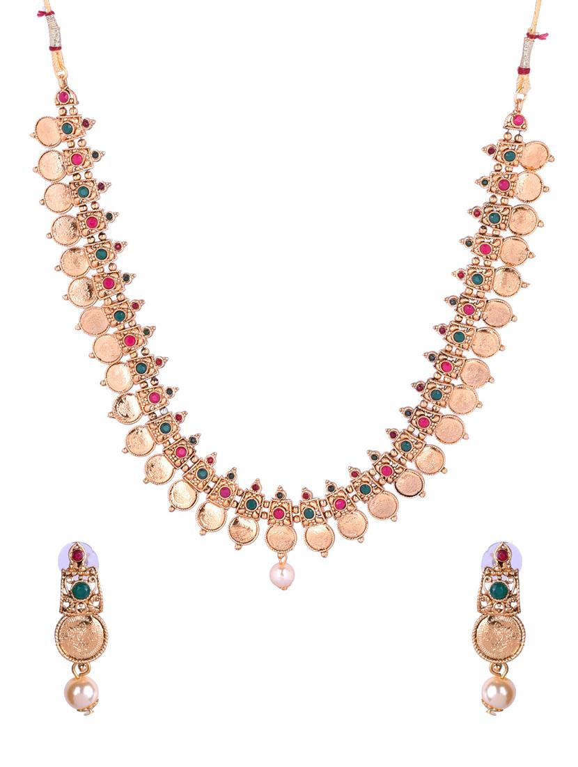 red brass long necklace - 15970523 - Zoom Image - 2