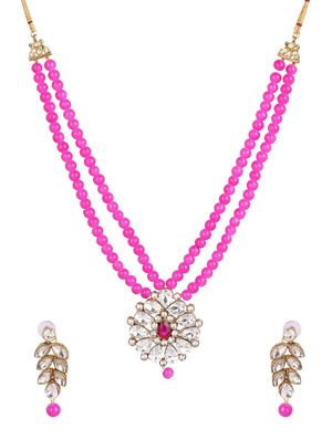 pink brass long necklace - 15970529 - Standard Image - 2