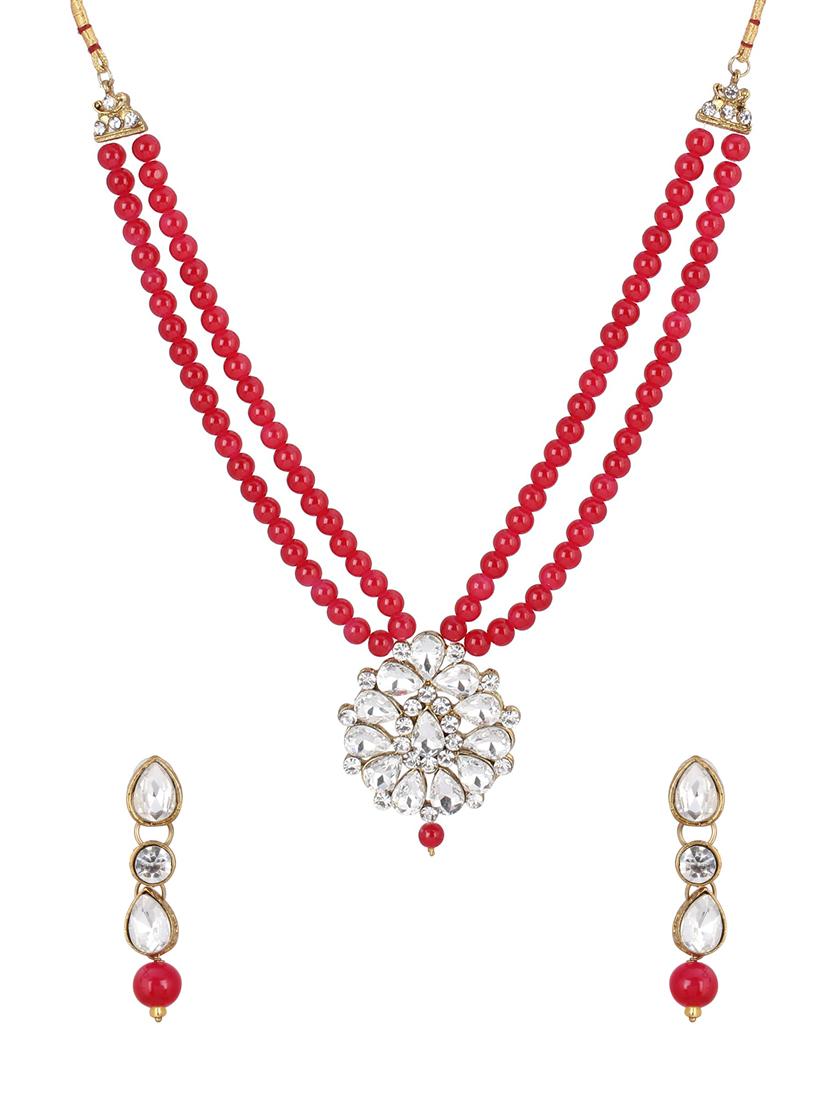 red brass long necklace - 15970531 - Zoom Image - 2