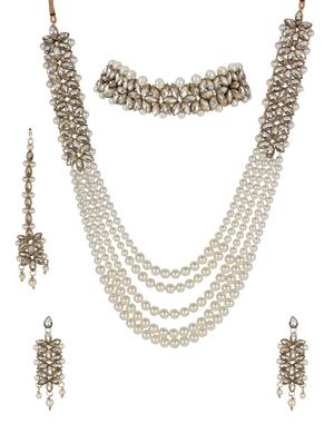 gold brass long necklace - 15970562 - Standard Image - 2