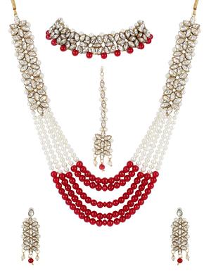 gold brass long necklace - 15970563 - Standard Image - 2