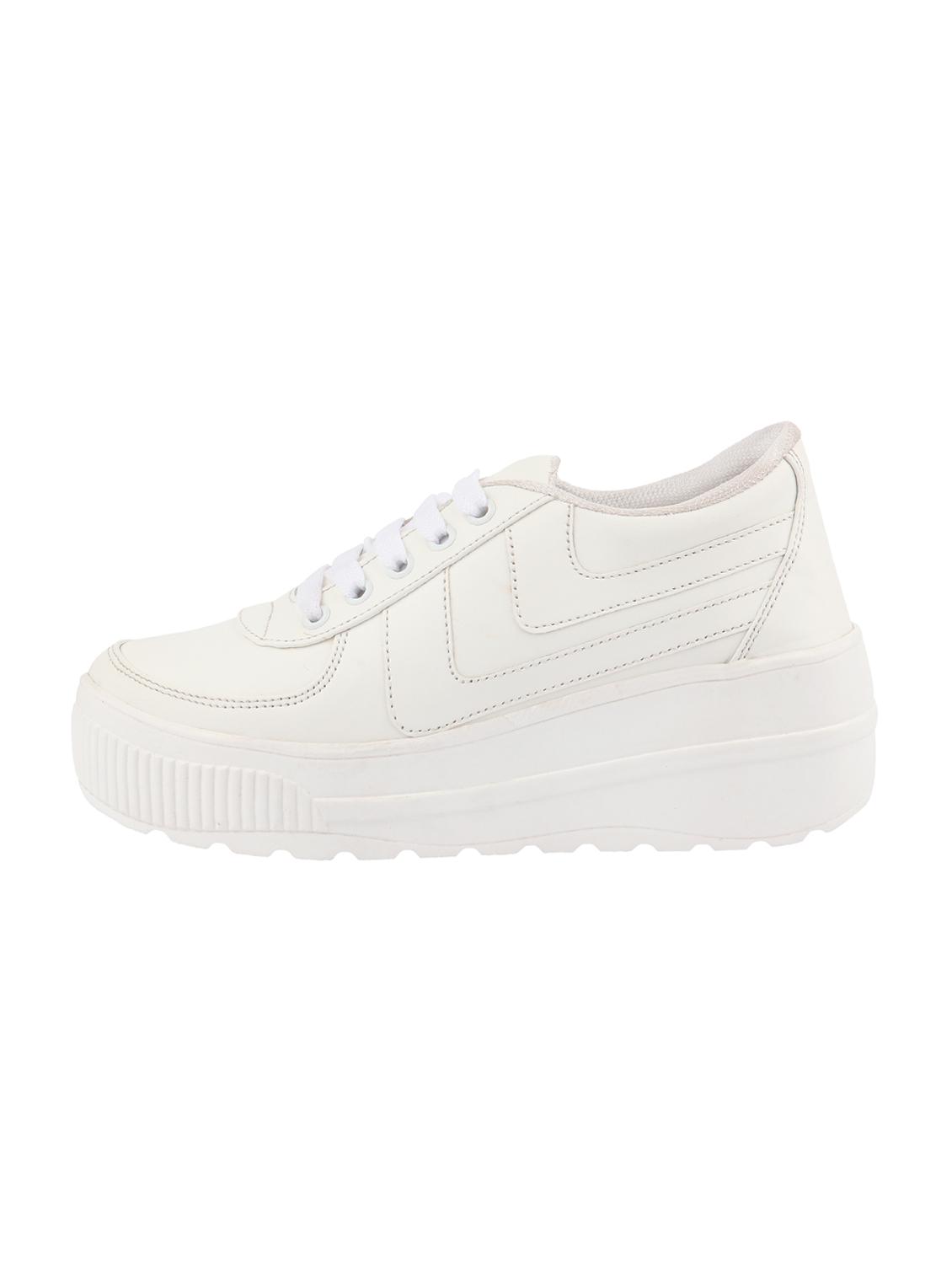 white lace-up sneakers - 15971395 - Zoom Image - 2