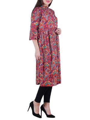 flared bell sleeves kurta - 15971951 - Standard Image - 2