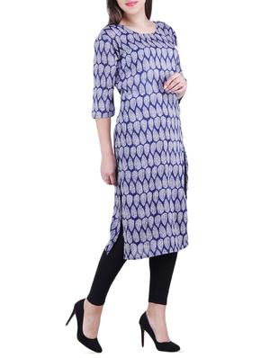 straight printed kurta with tassels - 15971952 - Standard Image - 2