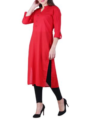straight solid kurta - 15971955 - Standard Image - 2