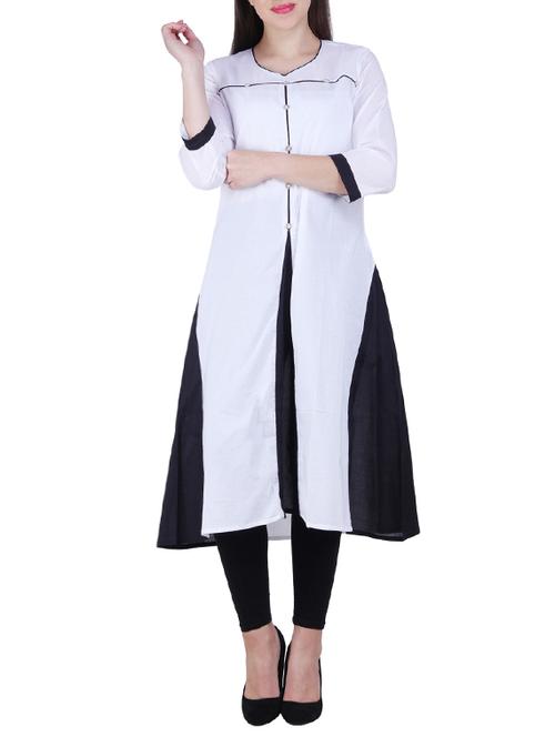 a-line color block kurta - 15971956 - Very Small Image - 1