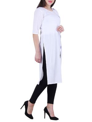 straight solid kurta - 15971958 - Standard Image - 2