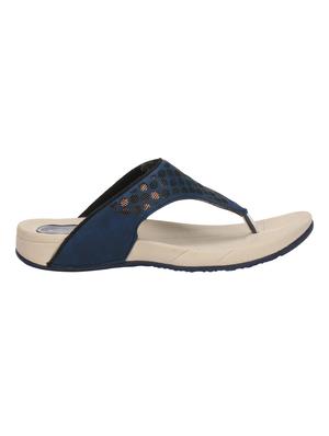navy toe separator slippers - 15972352 - Standard Image - 2