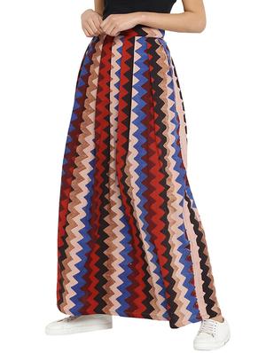 high rise chevron pleated skirt - 15972482 - Standard Image - 2